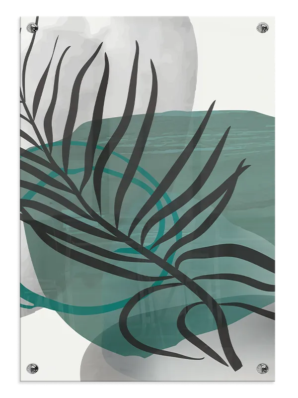 Emerald Palm Silhouette Plakat