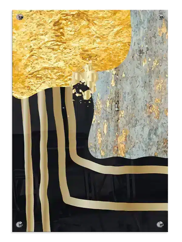 Golden Contour Layers Plakat