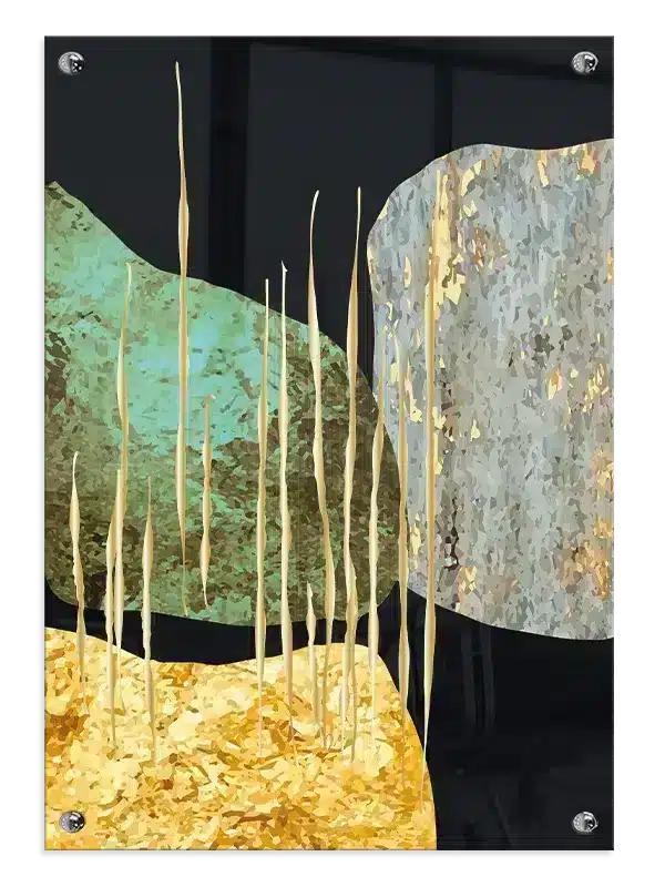 Golden Streaks Composition Plakat