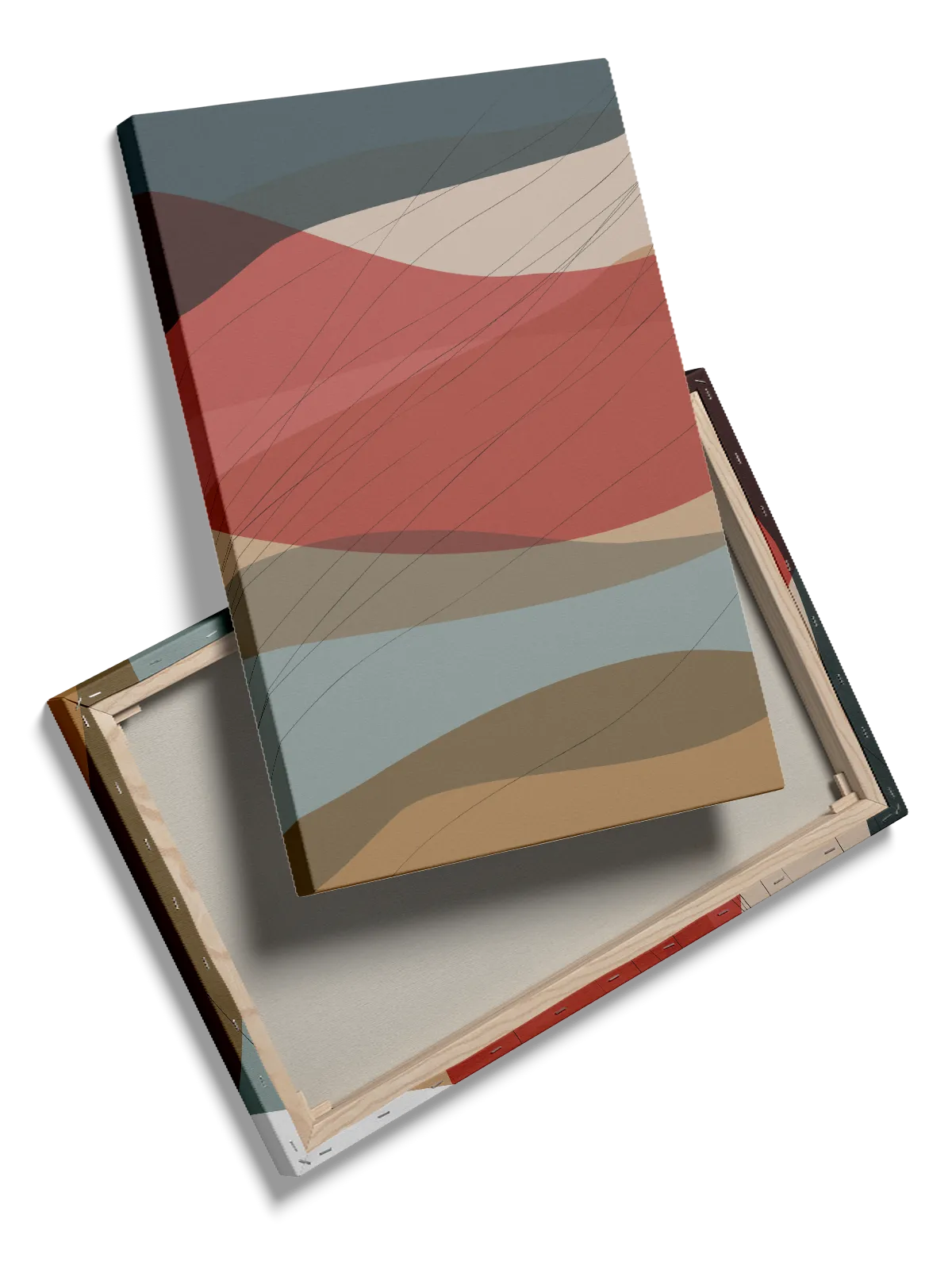Layered Color Waves Plakat