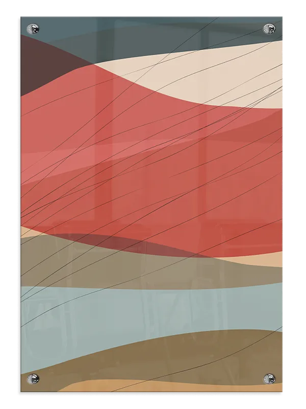 Layered Color Waves Plakat