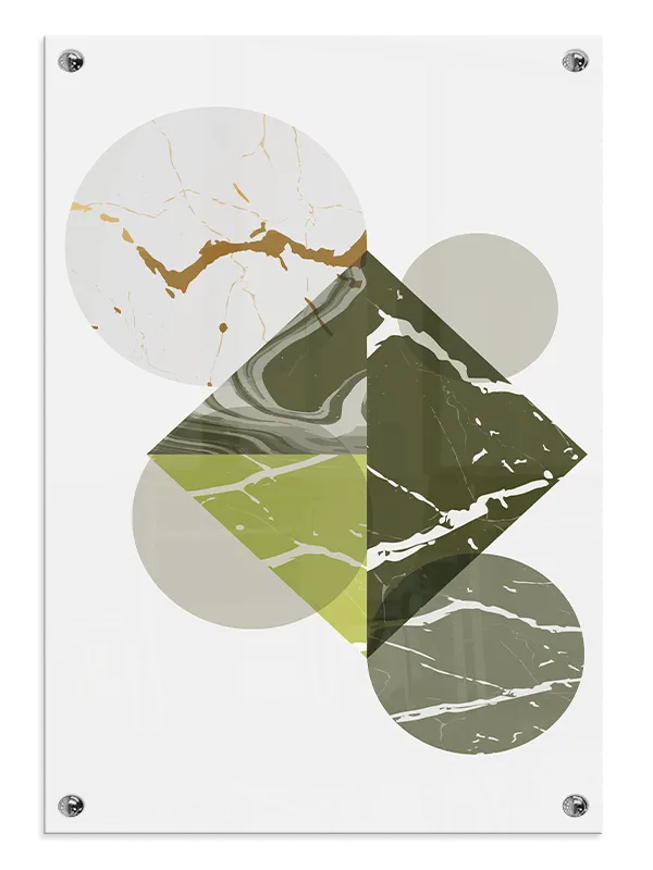 Marbled Geometry Layers Plakat