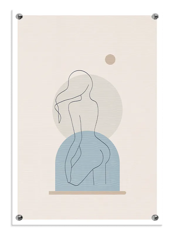 Curved Silhouette Form Plakat