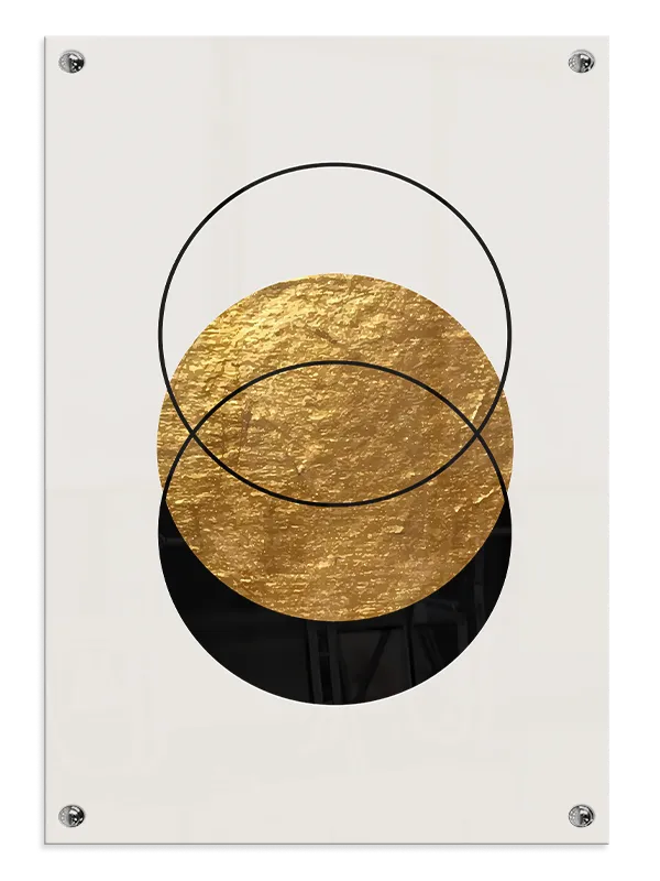 Golden Eclipse Circles Plakat