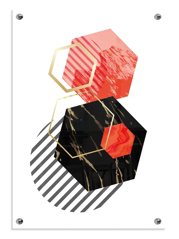 Hexagon Layers Harmony Plakat