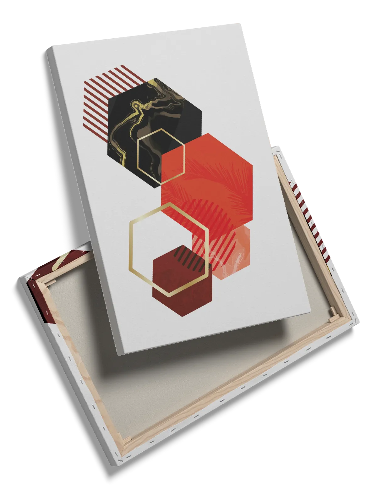 Crimson Hexagon Layers Plakat