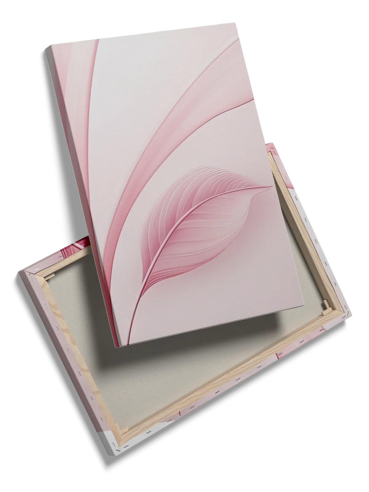 Blush Veined Leaf Plakat