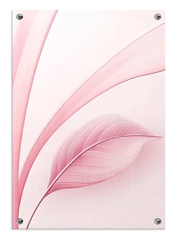Blush Veined Leaf Plakat