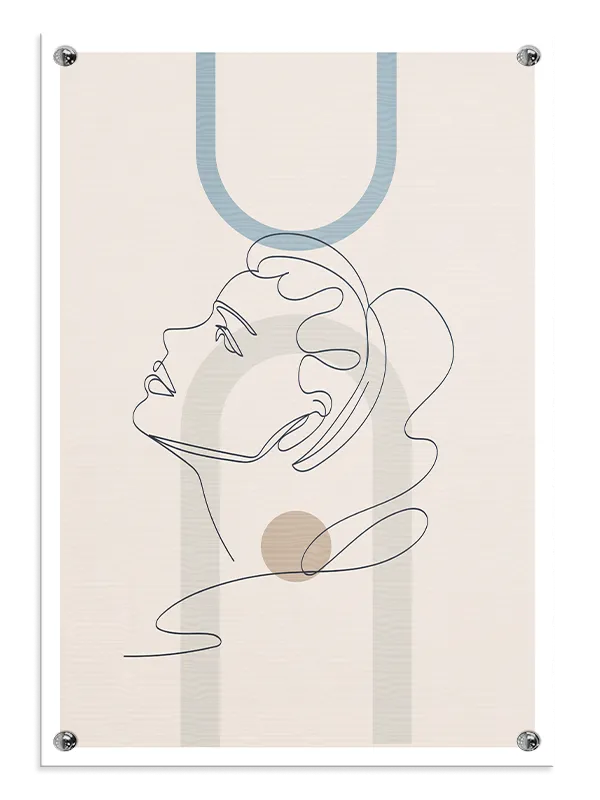 Contoured Profile Silhouette Plakat