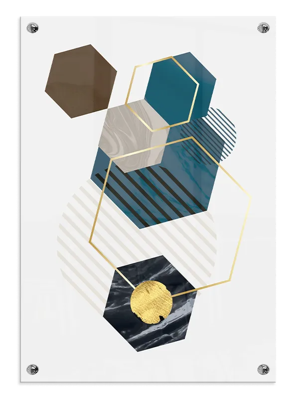 Hexagon Harmony Layers Plakat