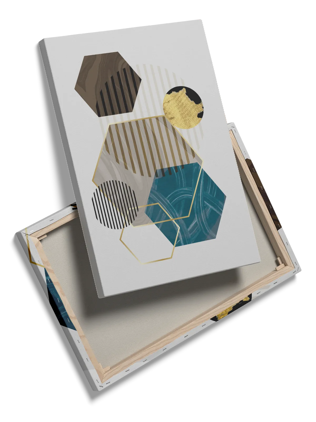 Hexagon Layered Contours Plakat
