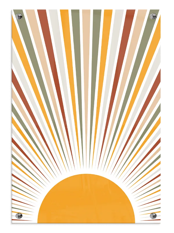 Radiant Sunburst Rays Plakat
