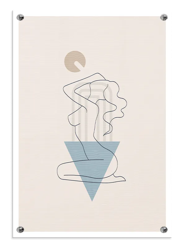 Curved Silhouette Pose Plakat
