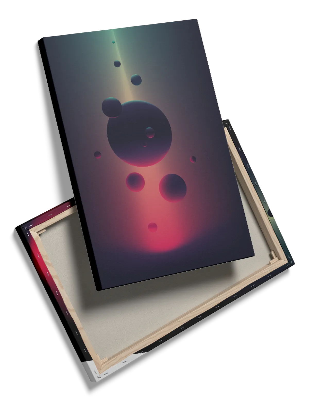 Orbiting Neon Spheres Plakat