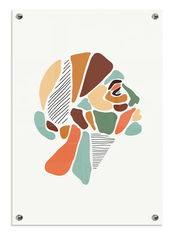 Fragmented Color Bloom Plakat