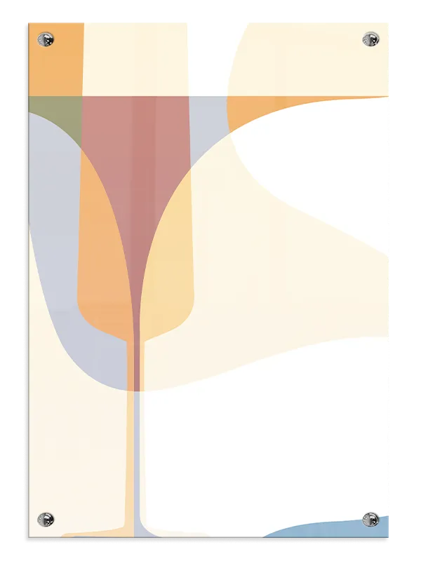 Muted Overlap Contours Plakat