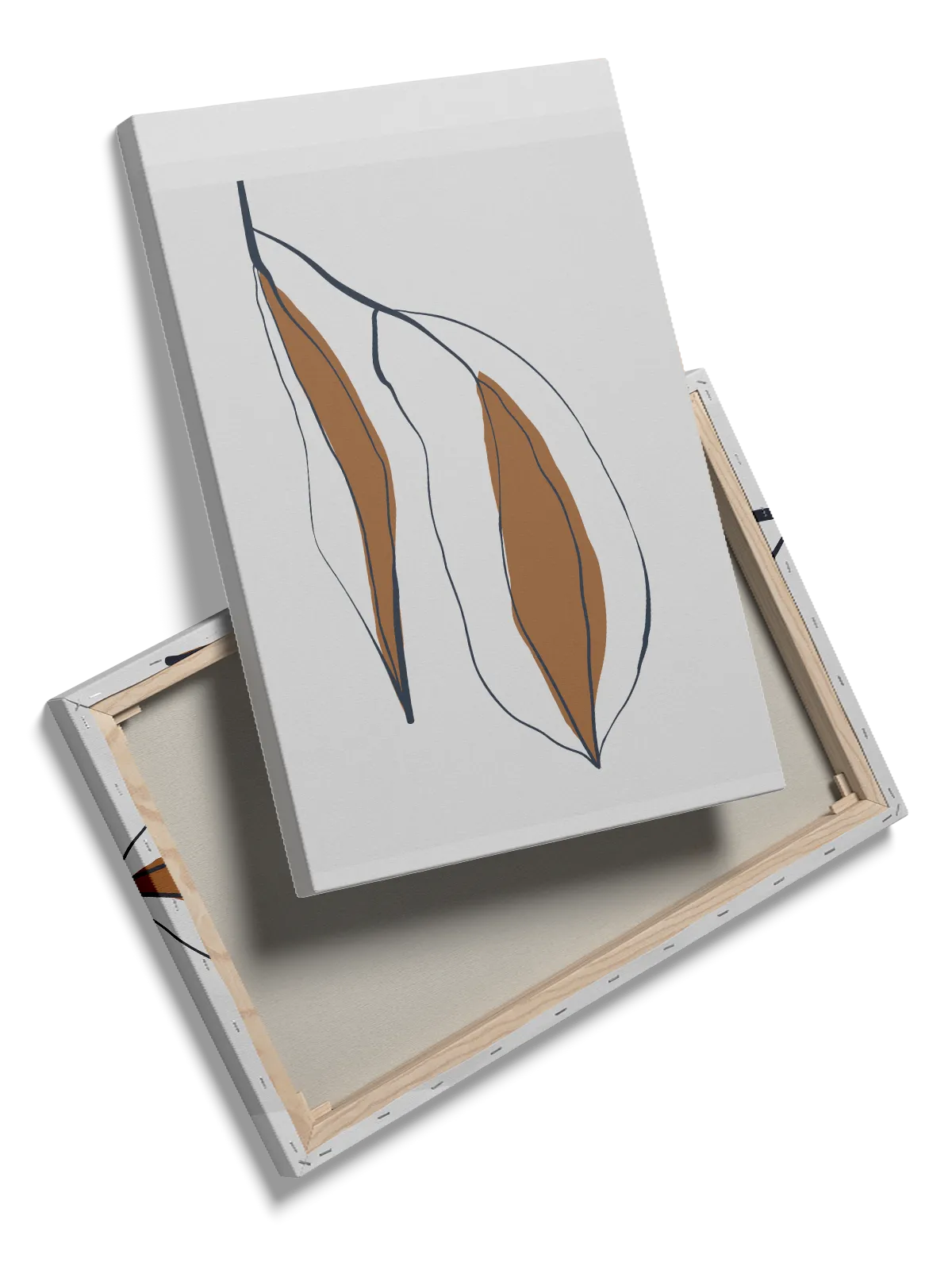 Curved Leaf Contours Plakat