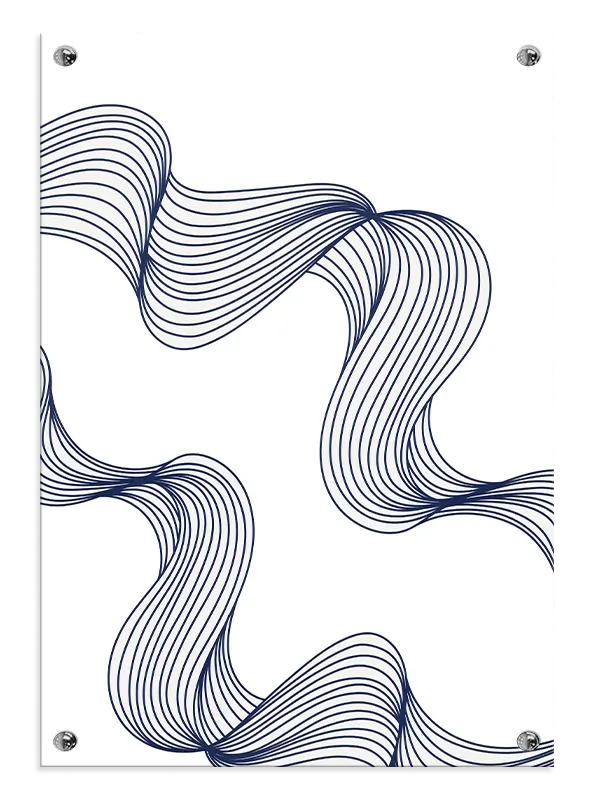 Flowing Contour Waves Plakat
