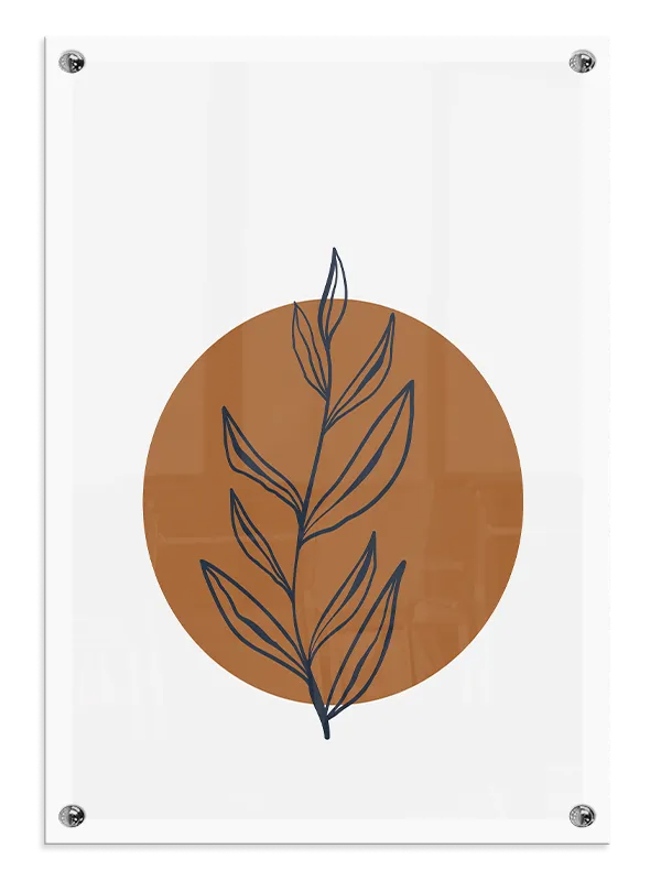 Leaf Silhouette Orbit Plakat