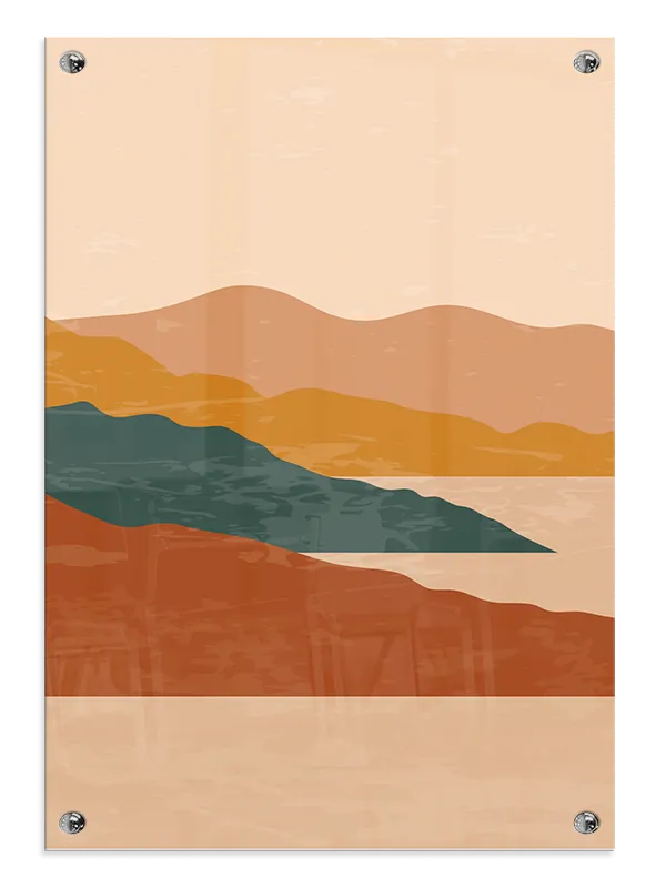 Earthtone Mountain Layers Plakat