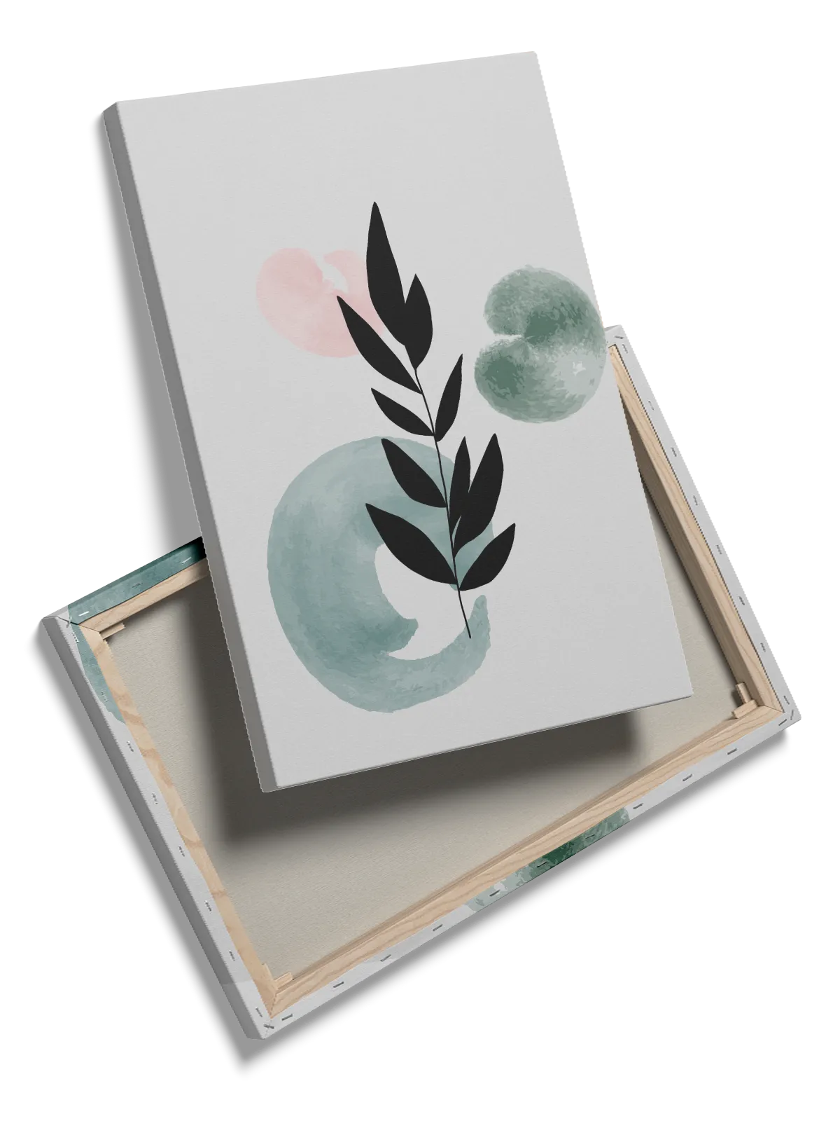 Leaf Silhouette Circles Plakat