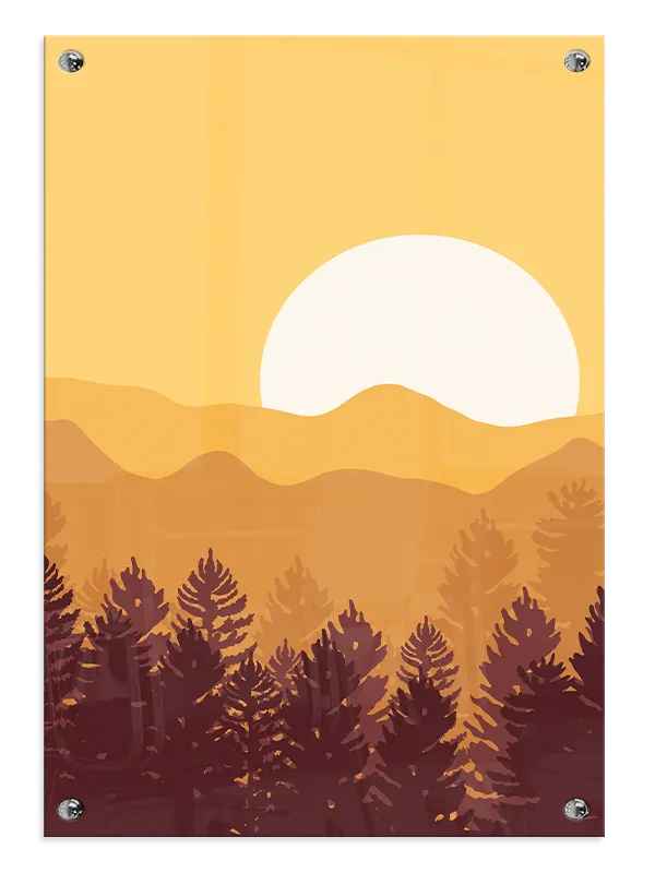 Golden Mountain Horizon Plakat