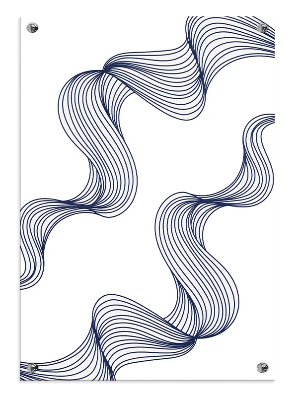 Curved Flow Lines Plakat