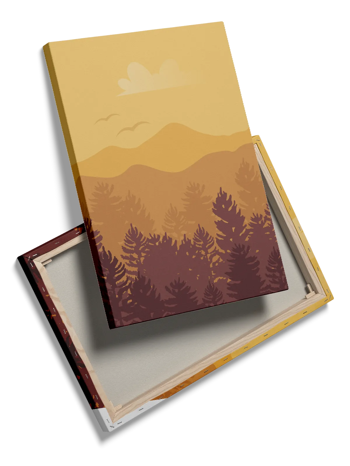 Amber Mountain Silhouette Plakat