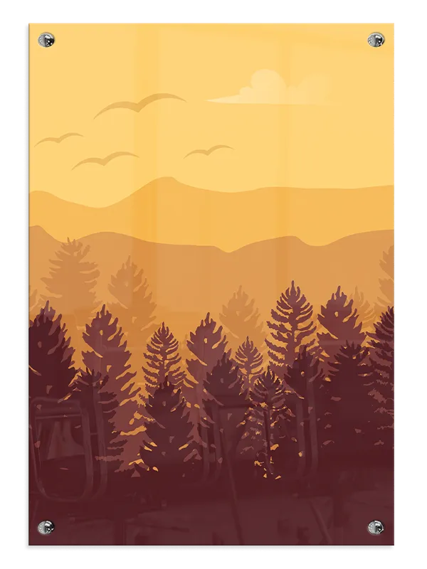 Golden Pine Horizon Plakat