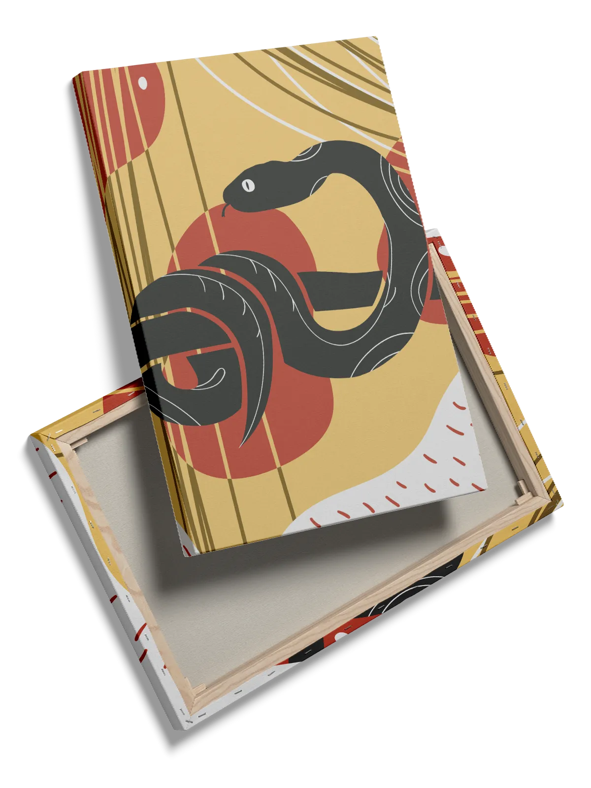 Curved Serpent Contours Plakat