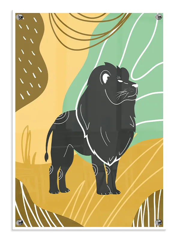 Midnight Lion Silhouette Plakat