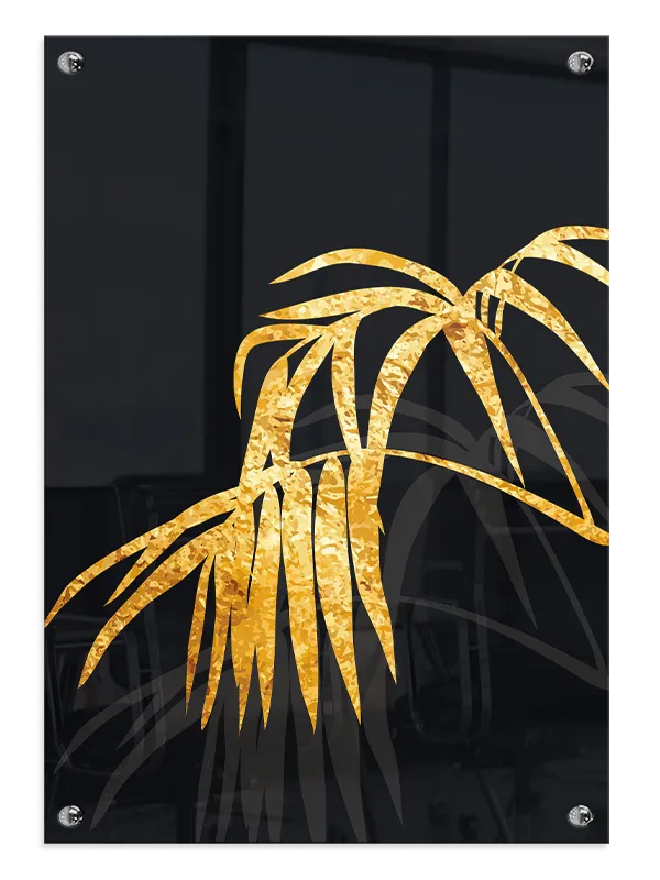 Golden Palm Leaves II Plakat