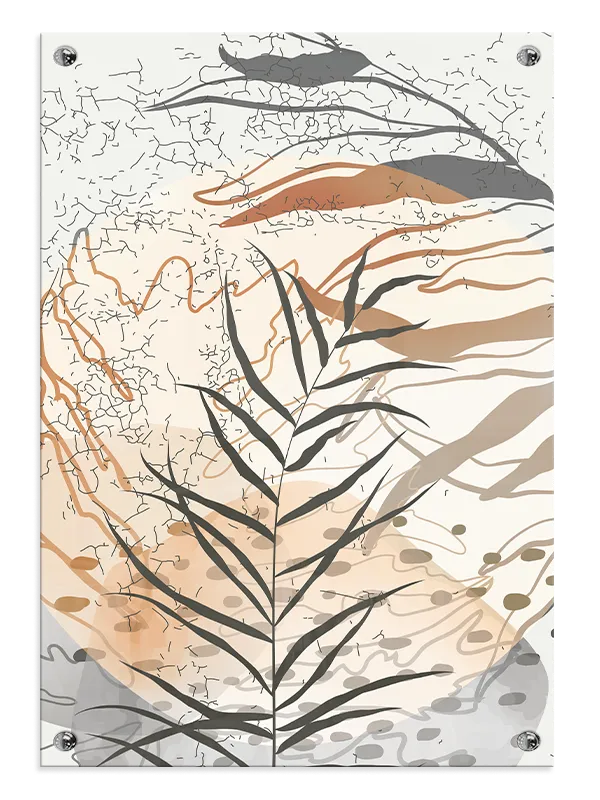 Whispering Leaf Contours Plakat