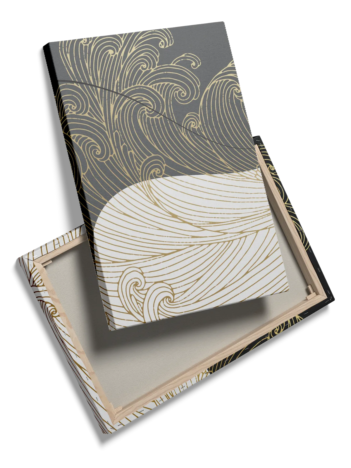 Golden Wave Lines Plakat