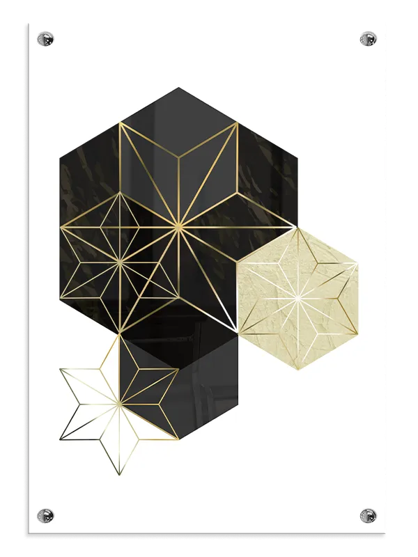 Hexagonal Star Pattern Plakat
