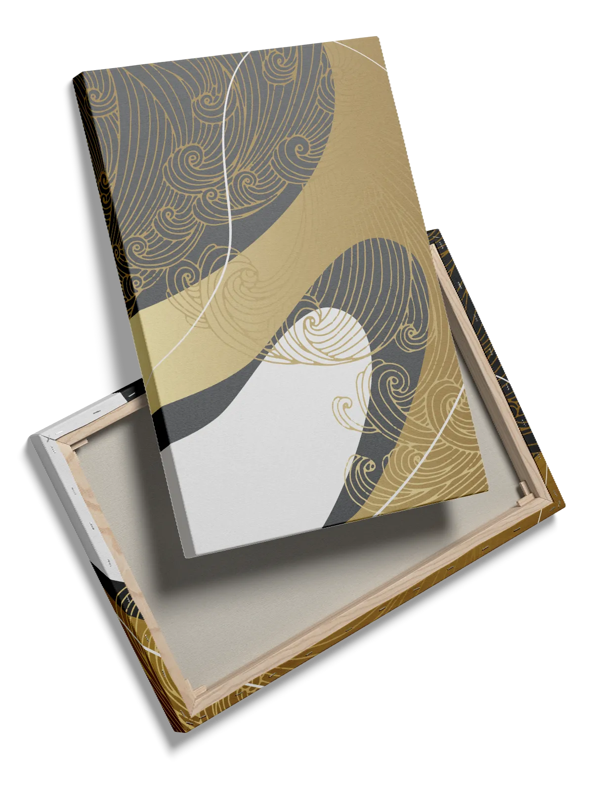 Golden Flowing Waves Plakat