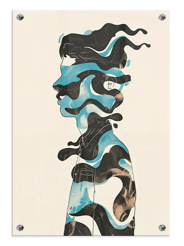 Ethereal Silhouette Flow Plakat
