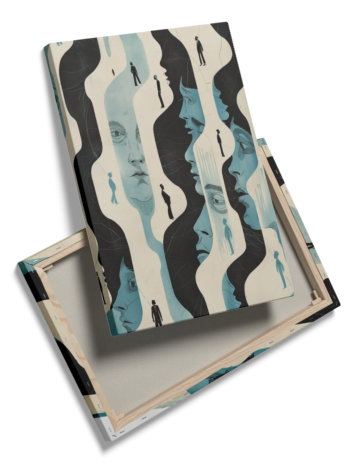 Layered Faces Illusion Plakat