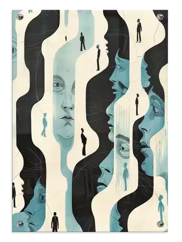 Layered Faces Illusion Plakat
