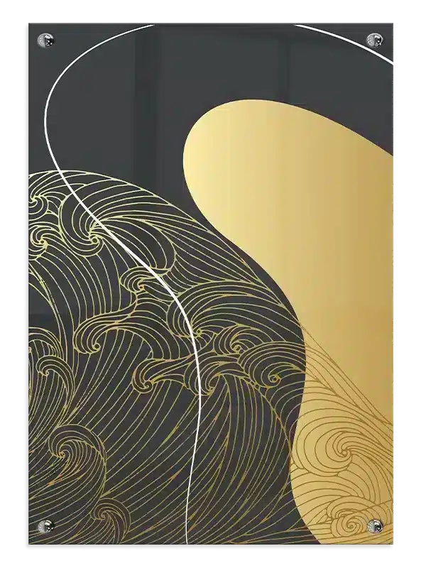 Golden Wave Flow II Plakat