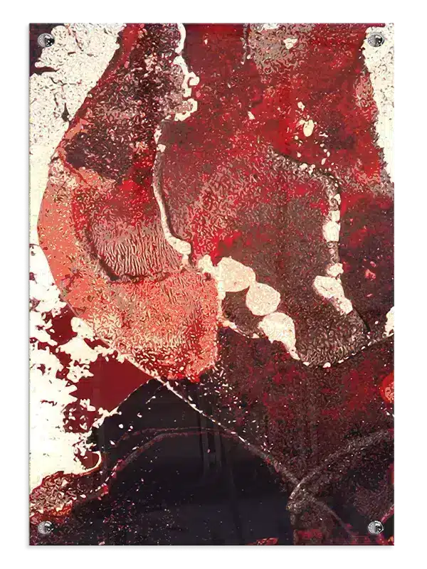 Crimson Abstract Flow Plakat