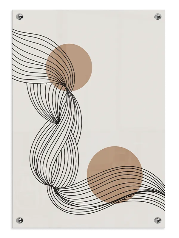 Curved Flow Lines Plakat