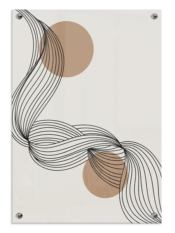 Flowing Line Contours Plakat