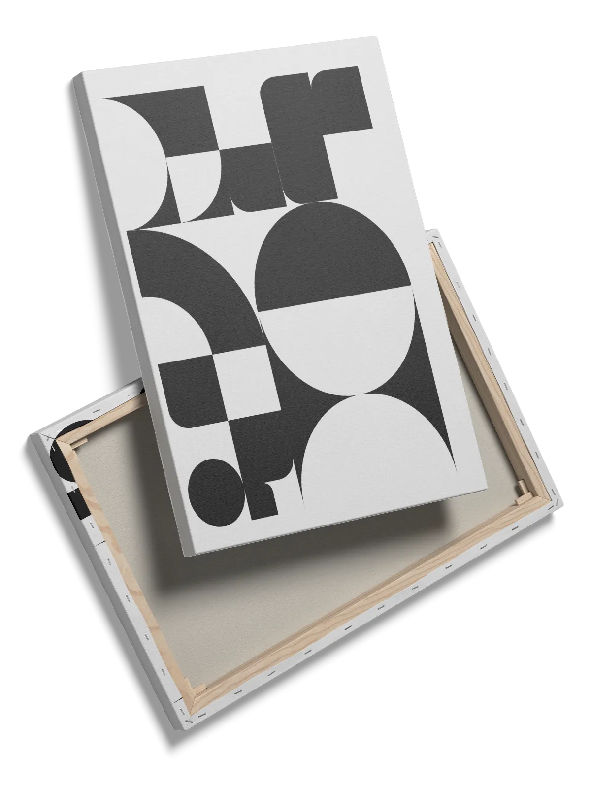 Monochrome Geometric Layers Plakat