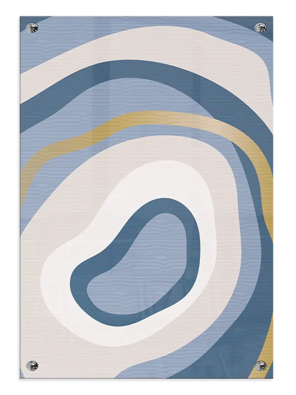 Layered Blue Rings Plakat