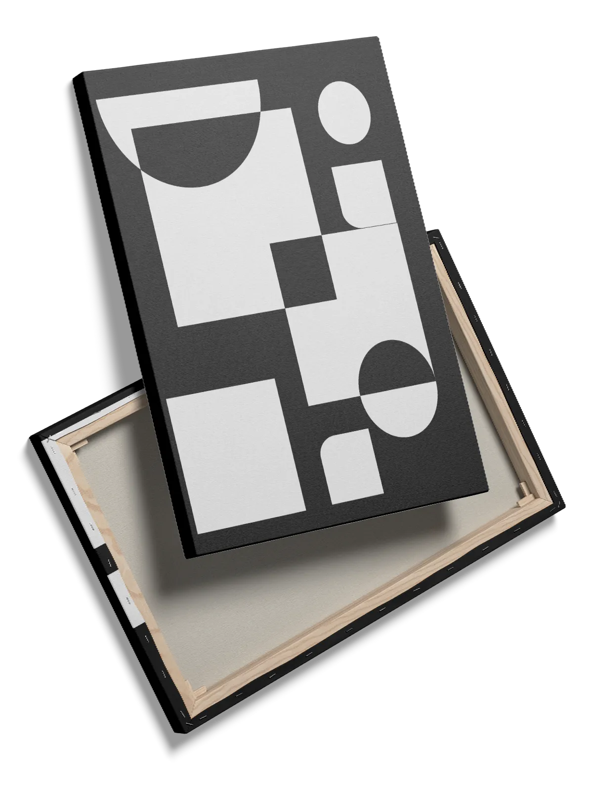 Black White Geometric Shapes Plakat