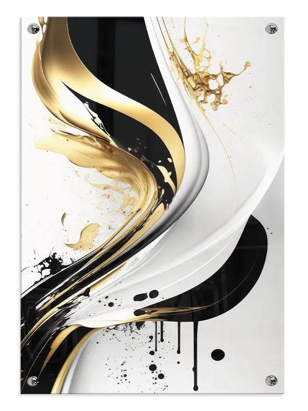 Golden Fluid Motion Plakat