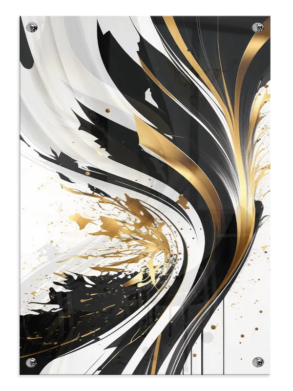 Golden Flow Swirl Plakat