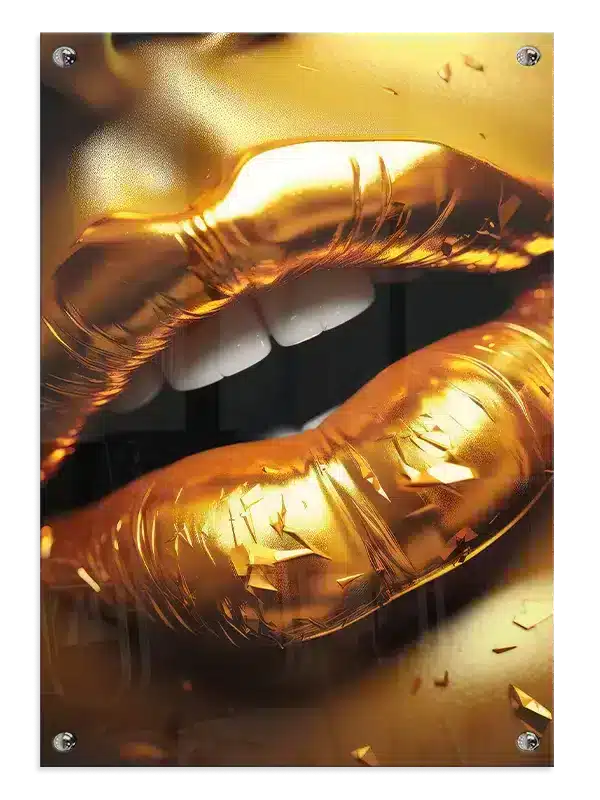 Golden Shattered Lips Plakat
