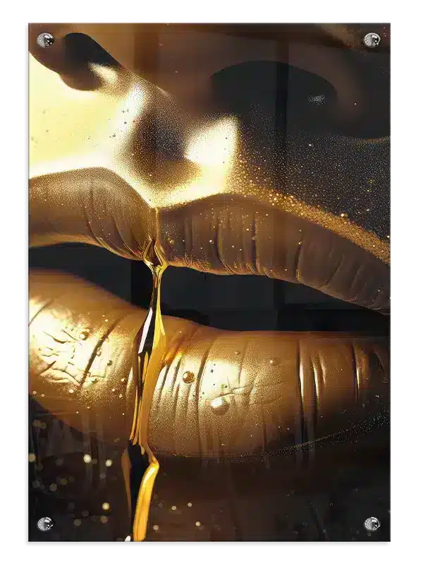 Golden Veil Lips Plakat